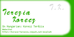 terezia korecz business card